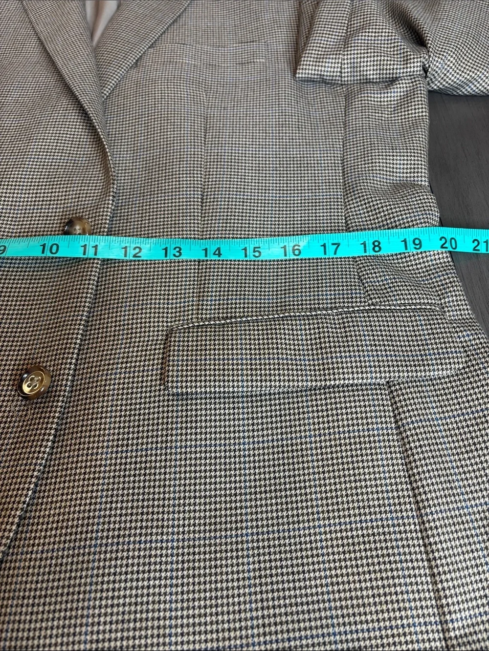 🤎 Lauren Ralph Lauren Men’s Brown Check Blazer 42R Lightweight Sport Coat 🤎